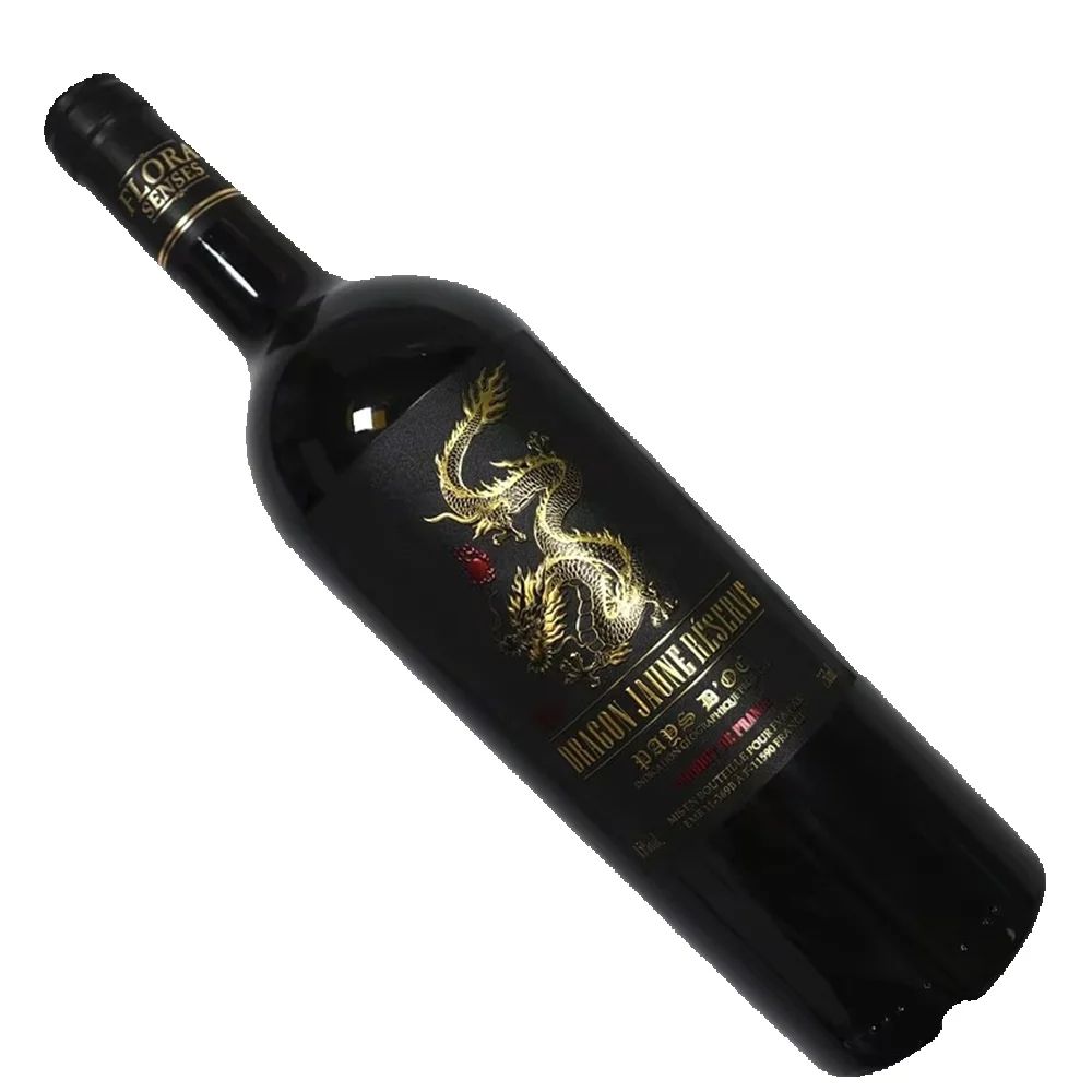 Wine Beer Juice - Op maat gemaakte luxe wijnetiketrol｜Hetefolieverbedrukking zilver｜Waterdicht
