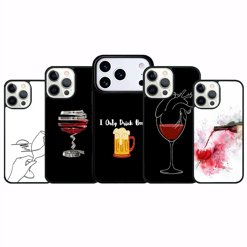 Wine Plus Beer - Bier- en rode-wijn-telefoonhoesje voor iPhone 16