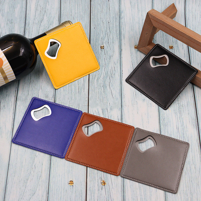 Wine Beer Logo - 100 stuks PU lederen gepersonaliseerde bedrijfslogo