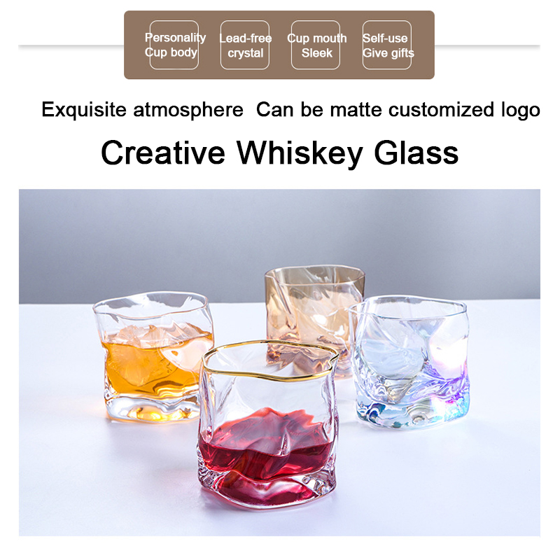 Wine Beer Logo - (Kan logo graveren) 210ML kristallen whiskyglas,