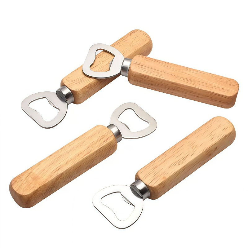 Houten handvat wijn- en bierfl - Wine Beer Logo recensie en prijs