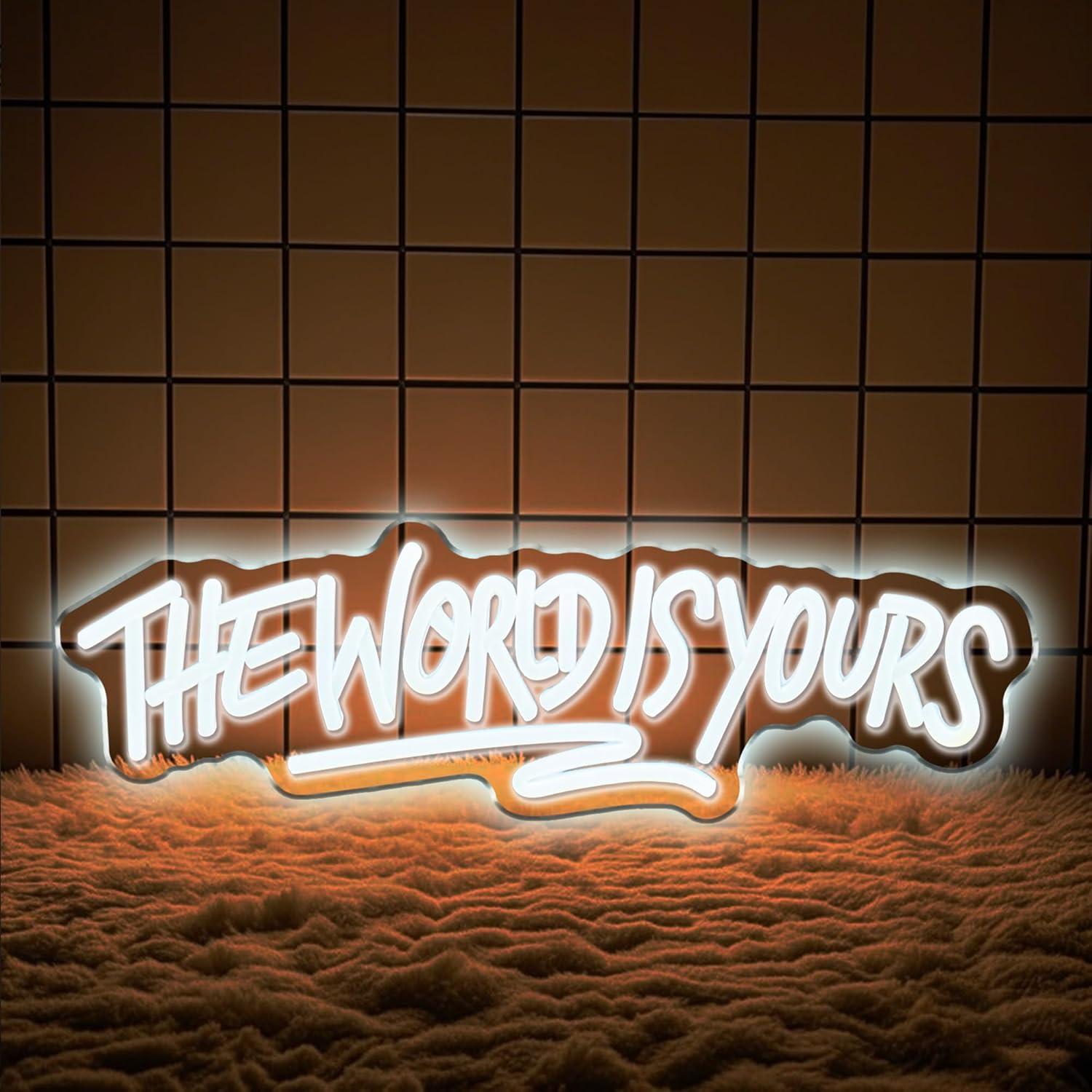 De wereld is van jou Neonbord  - Beer & Wine Grab recensie en prijs