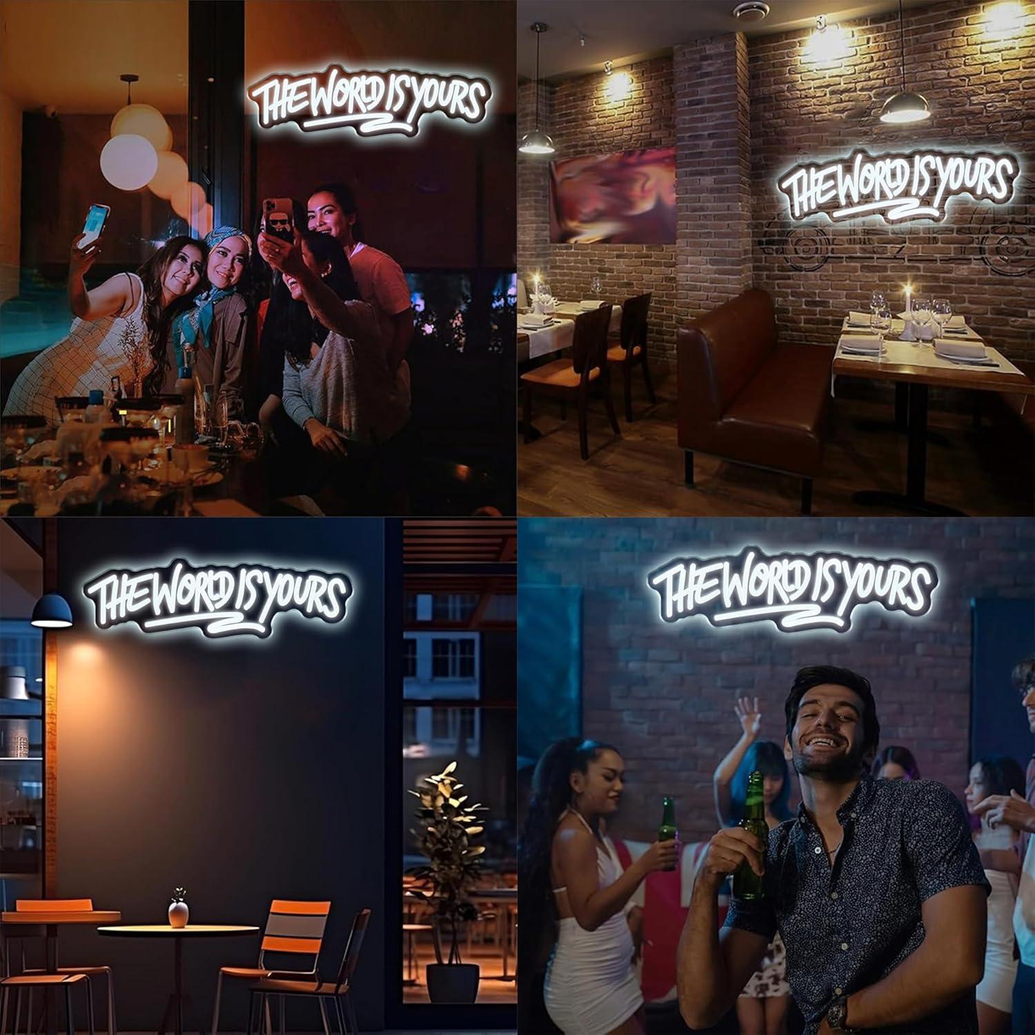 De wereld is van jou Neonbord  - Beer & Wine Grab recensie en prijs