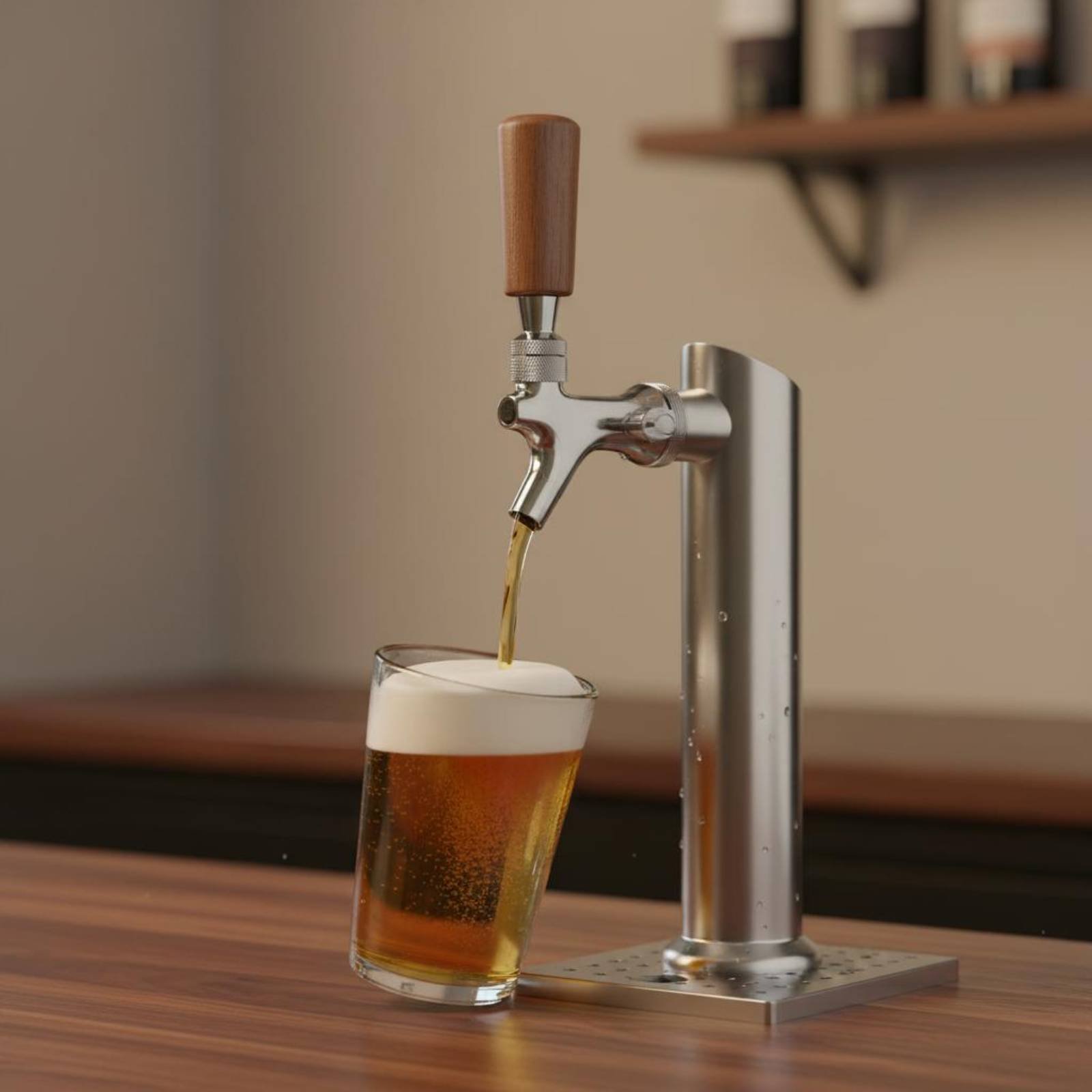 Korte houten biertapgreep van  - Wine Beers recensie en prijs