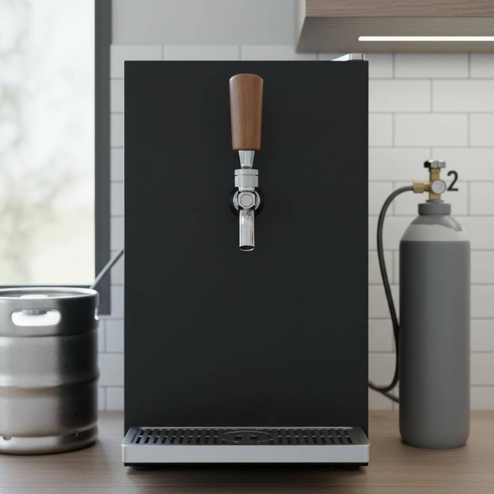 Korte houten biertapgreep van  - Wine Beers recensie en prijs